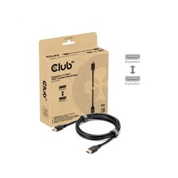 Club3D Kabel DisplayPort 2.1 na DisplayPort 2.1, VESA DP54, 4K240Hz/8K120Hz (M/M), 3m, černá