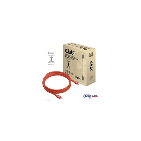 Club3D kabel USB-C, Oboustranný USB-IF Certifikovaný data kabel, PD 240W(48V/5A) EPR M/M 4m
