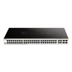 D-Link Web Smart DGS-1210-48 - Přepínač - řízený - 48 x 10/100/1000 + 4 x sdílený SFP - desktop