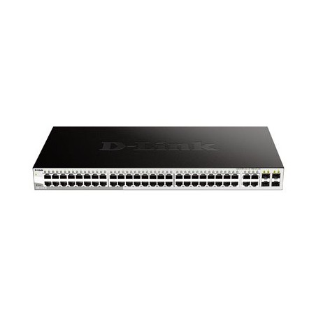 D-Link Web Smart DGS-1210-48 - Přepínač - řízený - 48 x 10/100/1000 + 4 x sdílený SFP - desktop
