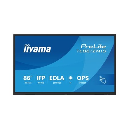 iiyama ProLite TE8612MIS-B4AG - 86" Trída úhloprícky (85.6" zobrazitelný) displej LCD s LED podsvícením - interaktivní digital