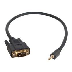 C2G Velocity DB9 Male to 3.5mm Male Adapter Cable - Sériový kabel - stereo mini jack (M) do DB-9 (M) - 50 cm - lisovaný