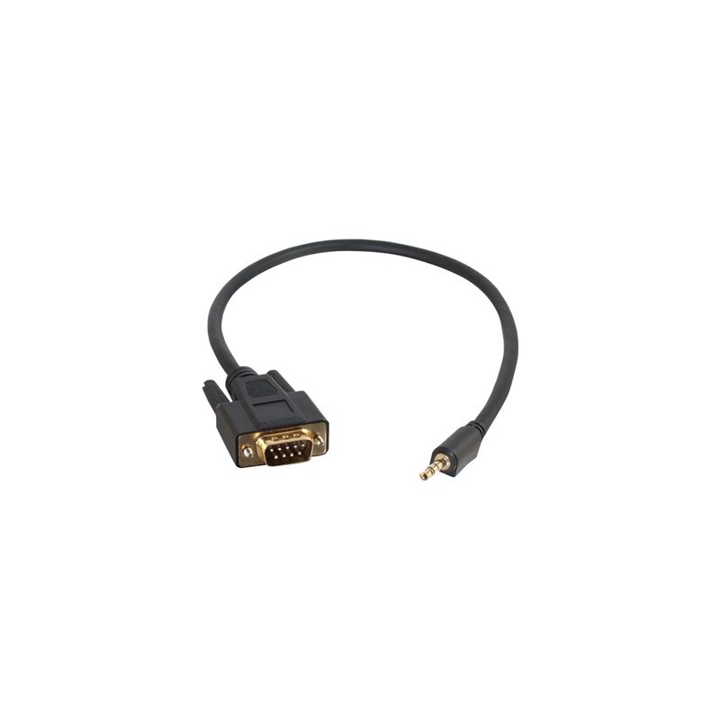 C2G Velocity DB9 Male to 3.5mm Male Adapter Cable - Sériový kabel - stereo mini jack (M) do DB-9 (M) - 50 cm - lisovaný