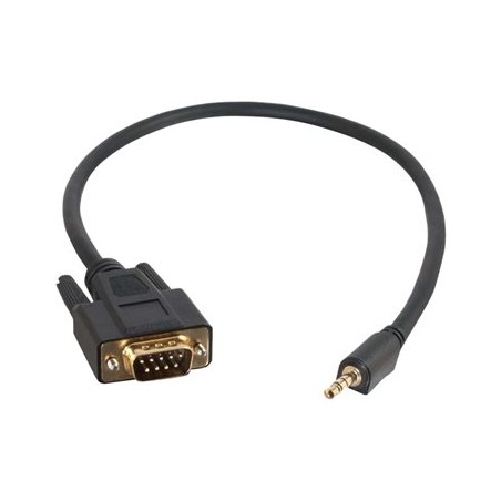 C2G Velocity DB9 Male to 3.5mm Male Adapter Cable - Sériový kabel - stereo mini jack (M) do DB-9 (M) - 50 cm - lisovaný