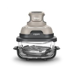 Ninja FN101EUST Crispi, přenosná horkovzdušná fritéza, 4v1, šedá, příkon 1700 W, skleněné nádoby 1,4 l a 3,8 l, bez PFAS
