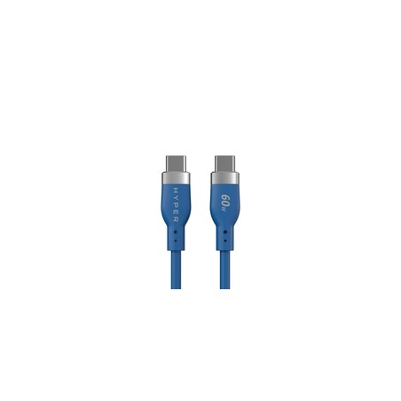 HYPERHYPERJUICE FLEX USB-C/SILICONE CHARGING CABLE - BLUE