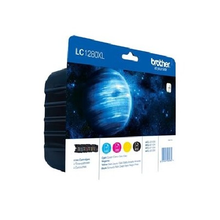 Brother LC1280XL Value Pack - 4-balení - černá, žlutá, azurová, purpurová - originální - inkoustová cartridge