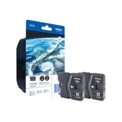 Brother LC985 Twin-Pack - 2-balení - černá - originální - blistr s akustickým / elektromagnetickým alarmem - inkoustová