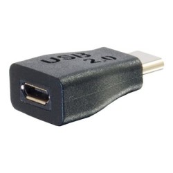 C2G USB 2.0 USB Type C to USB Micro B Adapter M/F - USB C to Phone Black - USB adaptér - Micro USB typ B (F) do 24 pin USB-C