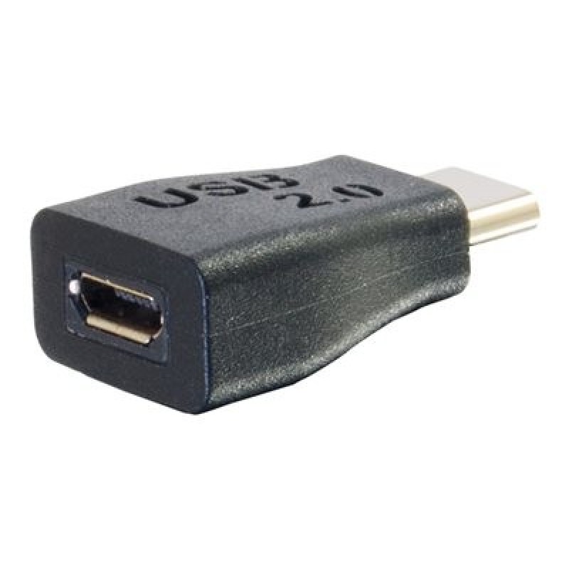 C2G USB 2.0 USB Type C to USB Micro B Adapter M/F - USB C to Phone Black - USB adaptér - Micro USB typ B (F) do 24 pin USB-C