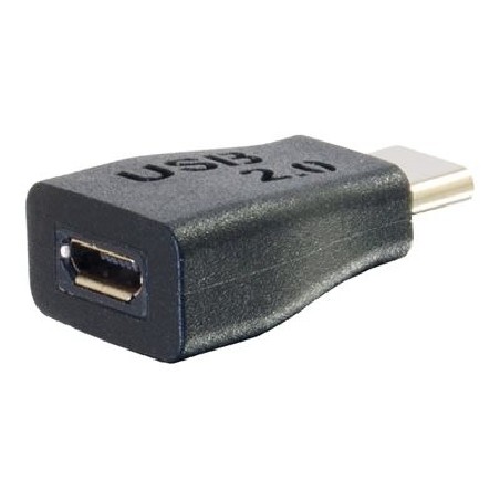 C2G USB 2.0 USB Type C to USB Micro B Adapter M/F - USB C to Phone Black - USB adaptér - Micro USB typ B (F) do 24 pin USB-C