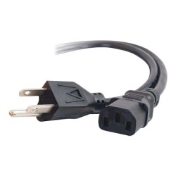 C2G 18 AWG North American Power Cord - Elektrický kabel - power IEC 60320 C13 do NEMA 5-15P (M) - 1.8 m - lisovaný - černá