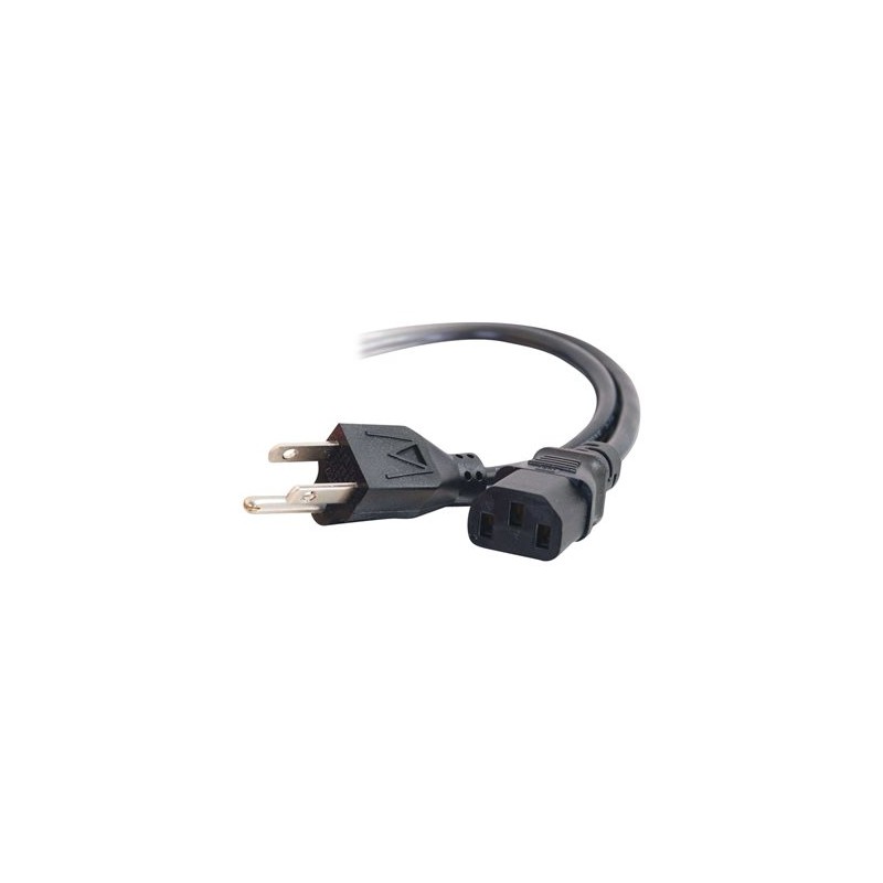 C2G 18 AWG North American Power Cord - Elektrický kabel - power IEC 60320 C13 do NEMA 5-15P (M) - 1.8 m - lisovaný - černá