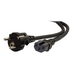 C2G 250 Volt Hot Condition European Power Cord - Prodlužovací šňůra - power CEE 7/7 (M) do IEC 60320 C15 - AC 250 V - 2 m