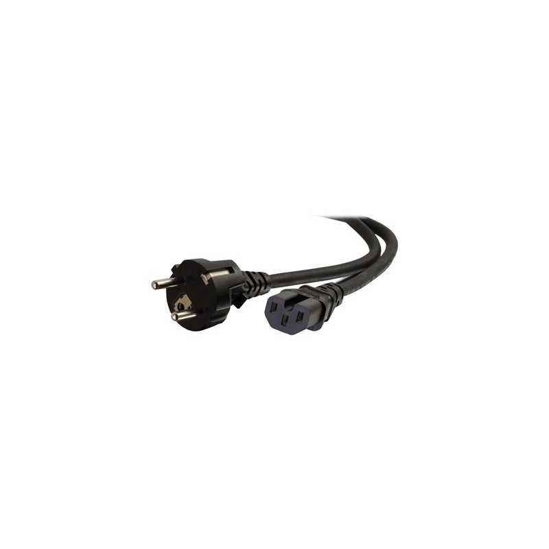C2G 250 Volt Hot Condition European Power Cord - Prodlužovací šňůra - power CEE 7/7 (M) do IEC 60320 C15 - AC 250 V - 2 m