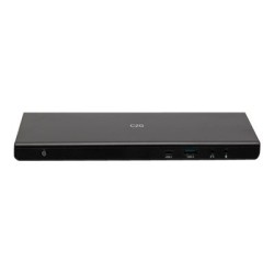 C2G USB-C 12-in-1 Triple Display Docking Station with HDMI, DisplayPort, Ethernet, USB, 3.5mm Audio and Power Delivery up to