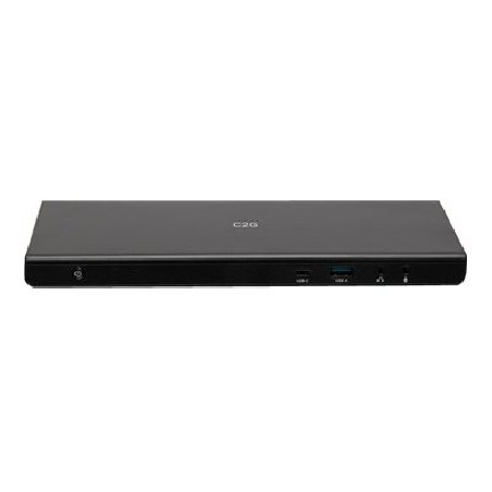 C2G USB-C 12-in-1 Triple Display Docking Station with HDMI, DisplayPort, Ethernet, USB, 3.5mm Audio and Power Delivery up to