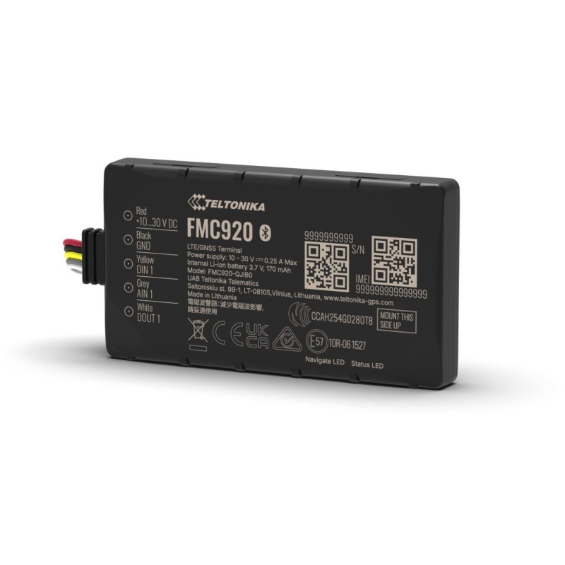 Teltonika Telematics FMC920, GPS smart tracker s Bluetooth a 4G LTE Cat 1