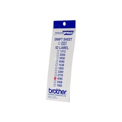 Štítky pro razítka Brother, ID4090, 40x90mm, 12ks, s průhlednou krytkou