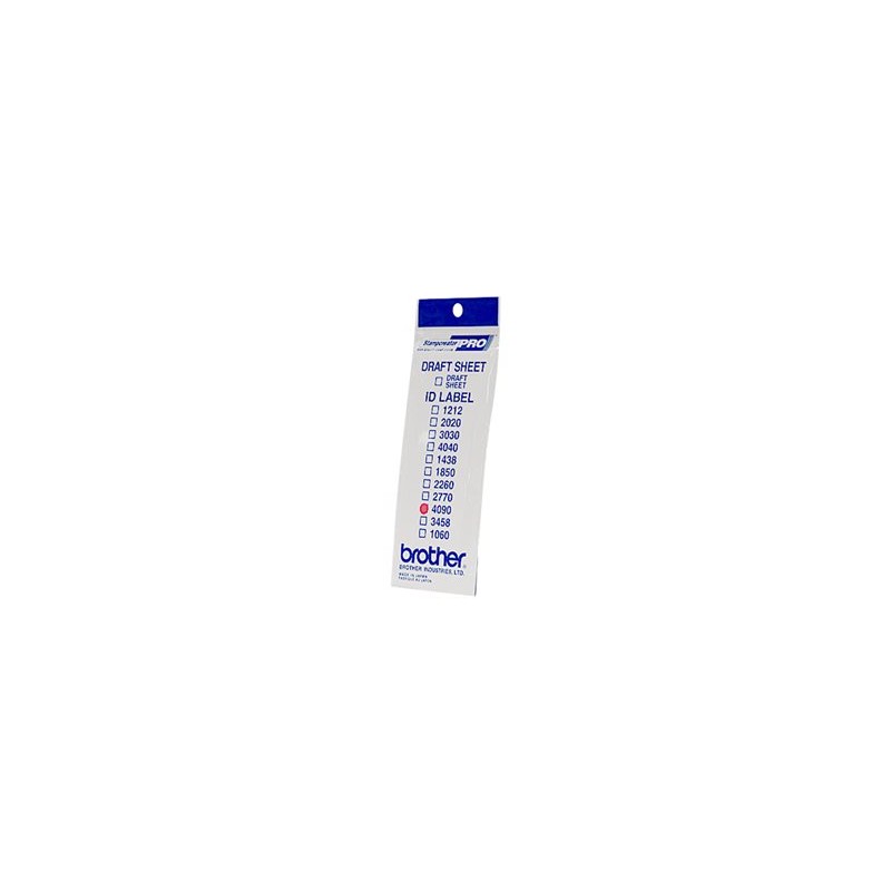 Štítky pro razítka Brother, ID4090, 40x90mm, 12ks, s průhlednou krytkou