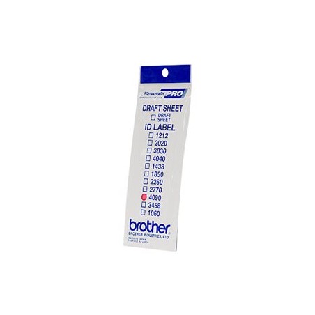 Štítky pro razítka Brother, ID4090, 40x90mm, 12ks, s průhlednou krytkou