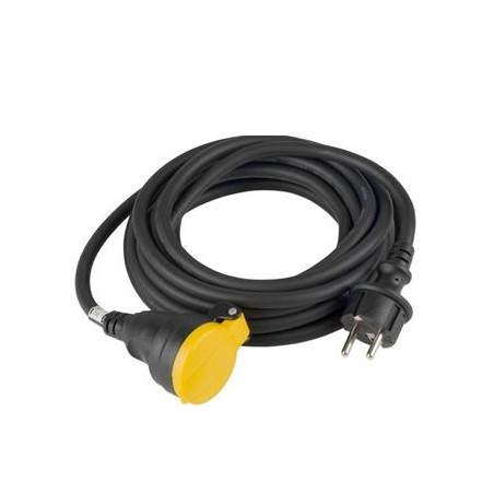 PremiumCord Venkovní prodlužovací kabel – IP44, 16A, 3×1,5 mm2 gumový 5m