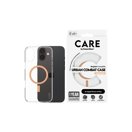 CARE by PanzerGlass Urban Combat - Zadní kryt pro mobilní telefon - kompatibilita s MagSafe - oleofóbní povrch, termoplastický