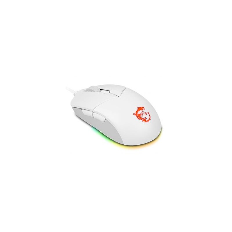 MSI herní myš CLUTCH GM11 WHITE Gaming/ 5.000 dpi/ RGB Lighting/ 6 tlačítek/ USB