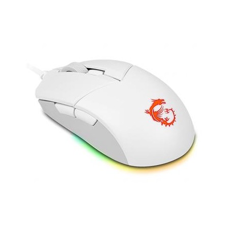 MSI herní myš CLUTCH GM11 WHITE Gaming/ 5.000 dpi/ RGB Lighting/ 6 tlačítek/ USB