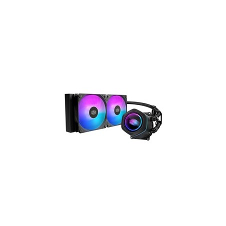 Cooler Master vodní chladič MasterLiquid Core Nex Digital 240 Black ARGB, 2x 120mm, ARGB, LGA1851, AM5, Černá