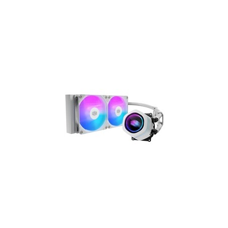 Cooler Master vodní chladič MasterLiquid Core Nex Digital 240 White ARGB, 2x 120mm, ARGB, LGA1851, AM5, Bílá