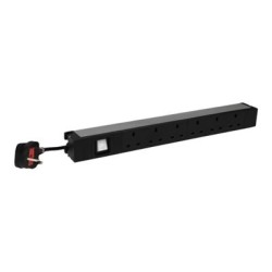Basic PDU 19" 6 UK outputs switch