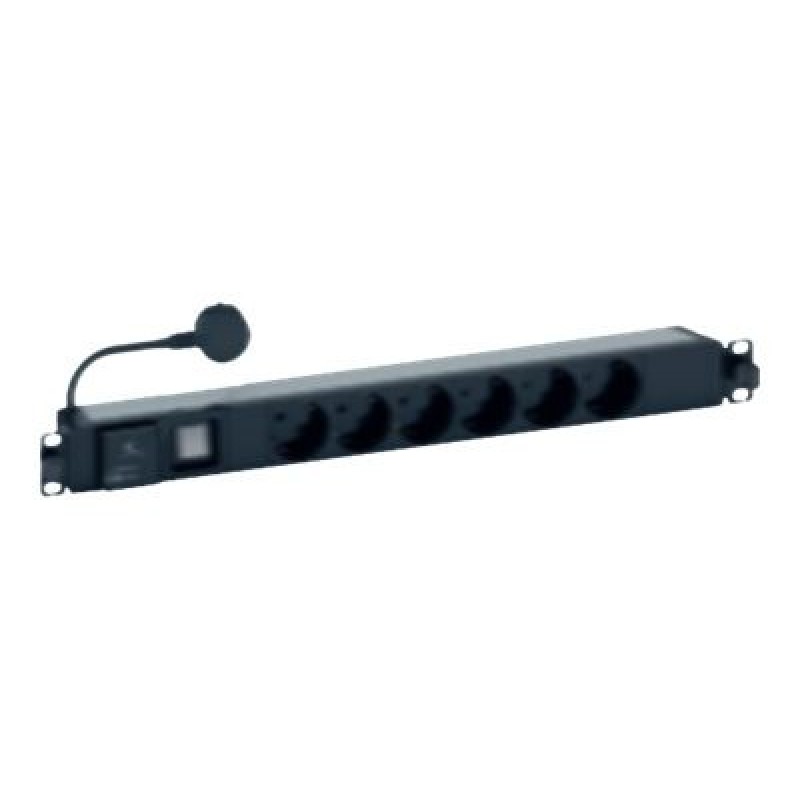 Basic PDU 19" 6 Schuko outputs switch s 646836