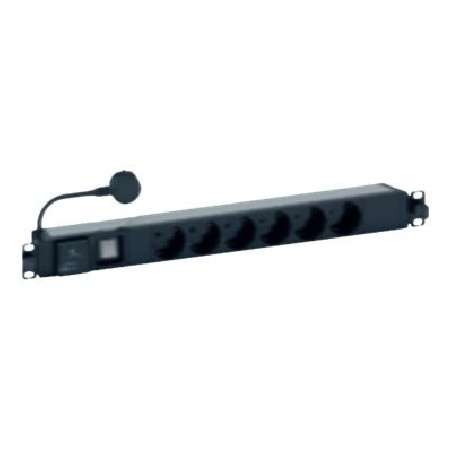 Basic PDU 19" 6 Schuko outputs switch s 646836