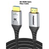 PremiumCord Ultra High Speed HDMI 2.1 optický fiber kabel 8K@60Hz,zlacené 15m kphdm21c15