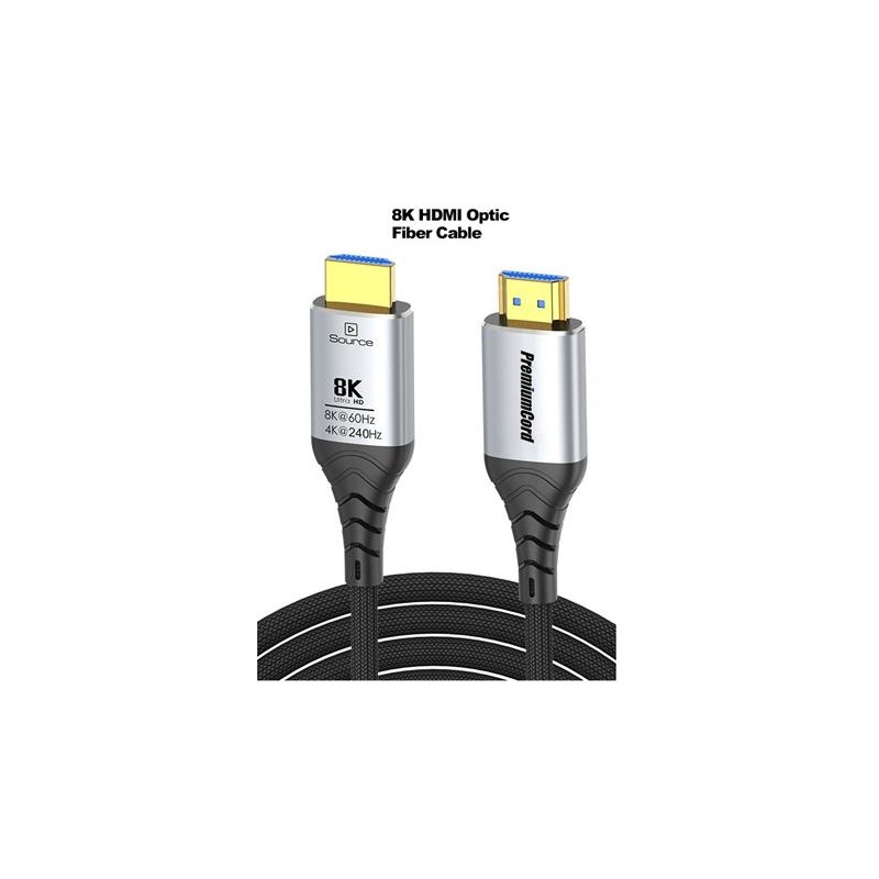 PremiumCord Ultra High Speed HDMI 2.1 optický fiber kabel 8K@60Hz,zlacené 5m kphdm21c05