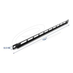 Delock 19 0.5U Panel with cable tie fas, Delock 19 0.5U Panel with cable tie fas