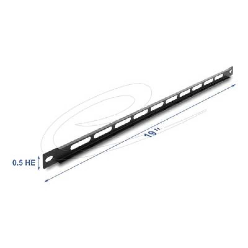 Delock 19 0.5U Panel with cable tie fas, Delock 19 0.5U Panel with cable tie fas
