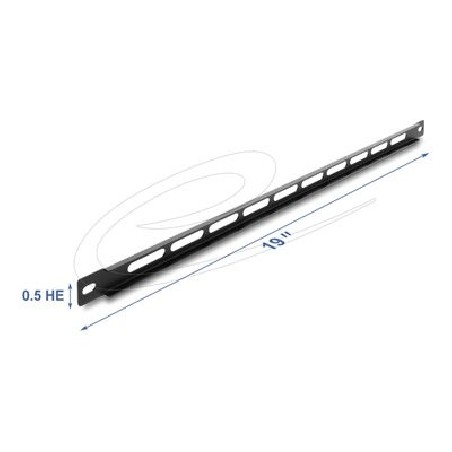 Delock 19 0.5U Panel with cable tie fas, Delock 19 0.5U Panel with cable tie fas