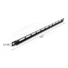 Delock 19 0.5U Panel with cable tie fas, Delock 19 0.5U Panel with cable tie fas