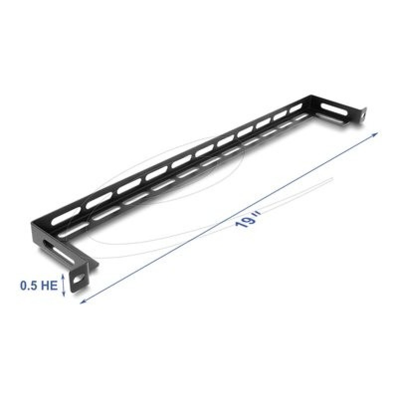 Delock 19 0.5U L-shaped panel 80 mm wit, Delock 19 0.5U L-shaped panel 80 mm wit