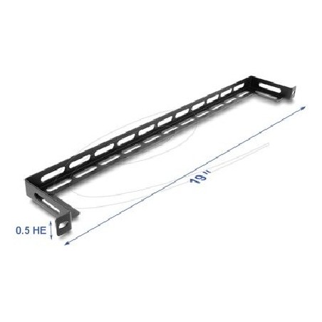 Delock 19 0.5U L-shaped panel 80 mm wit, Delock 19 0.5U L-shaped panel 80 mm wit