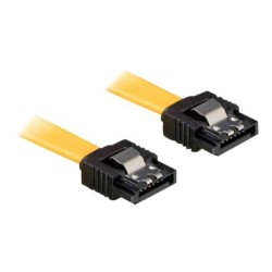 Kabel SATA 10 cm gelb ge/ge Metall, Kabel SATA 10 cm gelb ge/ge Metall