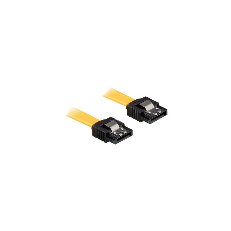 Kabel SATA 10 cm gelb ge/ge Metall, Kabel SATA 10 cm gelb ge/ge Metall