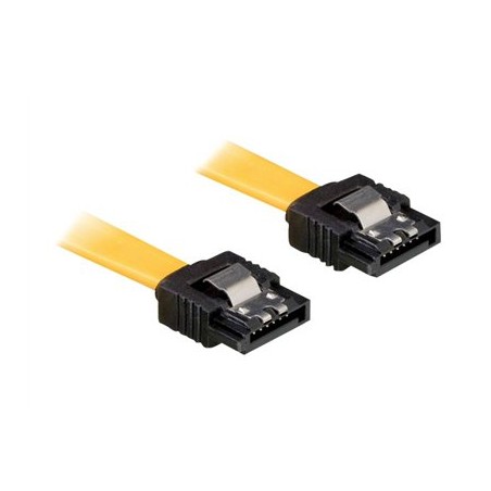 Kabel SATA 10 cm gelb ge/ge Metall, Kabel SATA 10 cm gelb ge/ge Metall