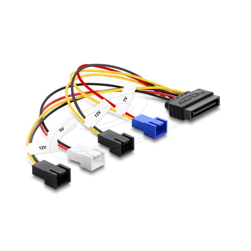 Delock Power cable SATA 15 pin plug to 4, Delock Power cable SATA 15 pin plug to 4