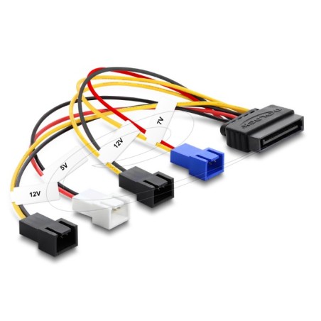 Delock Power cable SATA 15 pin plug to 4, Delock Power cable SATA 15 pin plug to 4