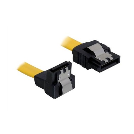 Kabel SATA 10 cm gelb un/ge Metall, Kabel SATA 10 cm gelb un/ge Metall