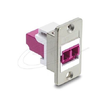 Delock Panel Mount LC Duplex female to L, Delock Panel Mount LC Duplex female to L 91100