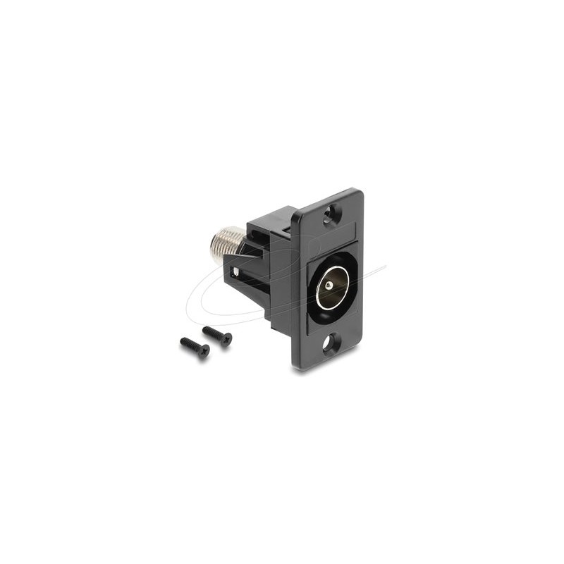 Delock Panel Mount IEC male to F female, Delock Panel Mount IEC male to F female
